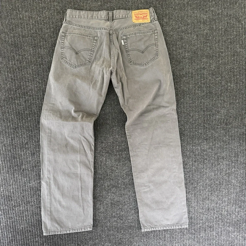 Levis 505 Jeans Mens 34x30 Charcoal Regular Straight Denim Pants Classic